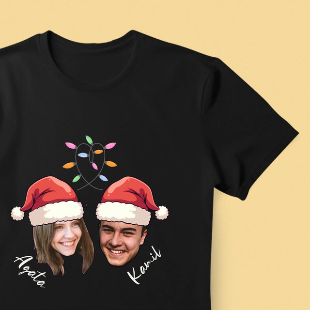 Twoja Postać: Świąteczne Głowy - Koszulka Męska z Nadrukiem