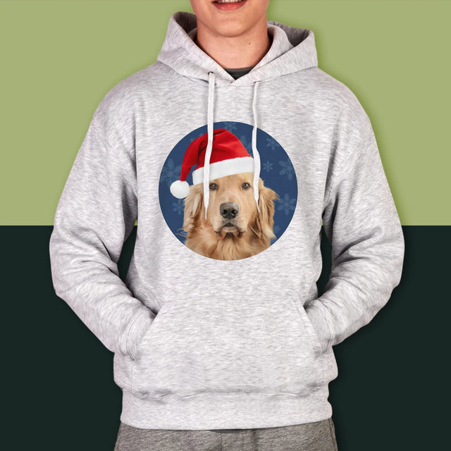 Zdjęcie I Podpis: Twój Pies Świąteczny - Bluza Męska Z Kapturem