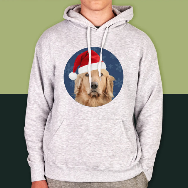 Zdjęcie I Podpis: Twój Pies Świąteczny - Bluza Męska Z Kapturem