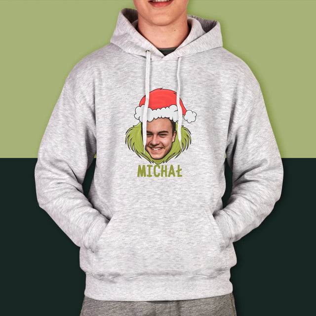 Twoja Postać: Grinch - Bluza Męska Z Kapturem