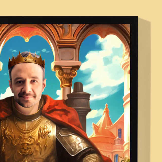 Królewski Portret: Król Na Tronie - Wydruk z Twoim Zdjęciem