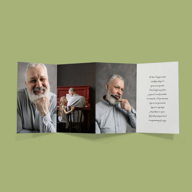 Kształt Ze Zdjęć: 70 Urodziny Życzenia - Duża Harmonijka Ze Zdjęć