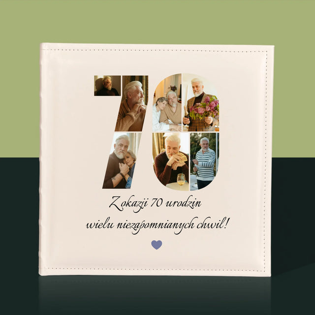 Kształt Ze Zdjęć: 70 Urodziny Życzenia - Album Na Zdjęcia