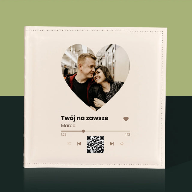 Zdjęcie i Podpis: Nasza Piosenka Serce Kod Qr - Album Na Zdjęcia