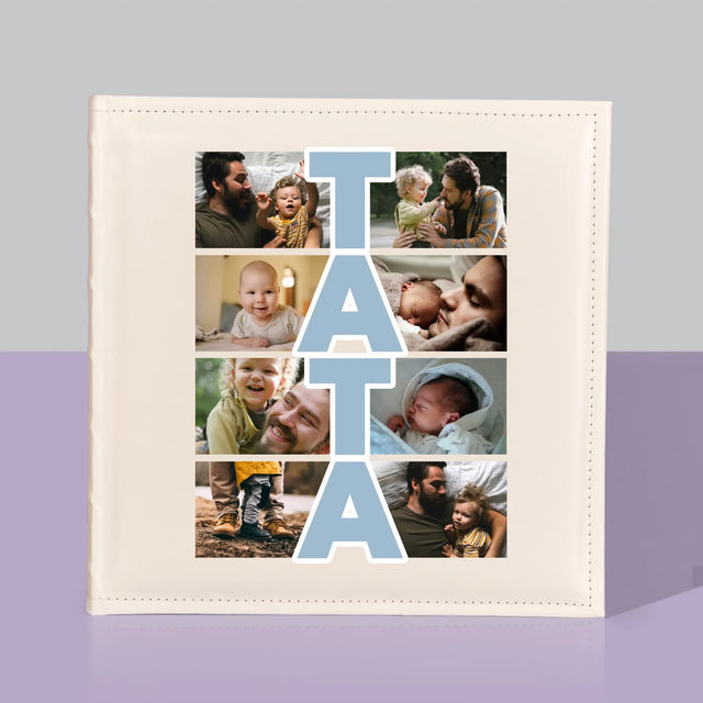 Fotokolaż: Napis Tata - Album Na Zdjęcia