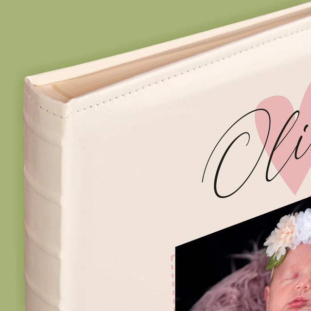 Metryczka Dziecka: Serduszko Dziewczynka - Album Na Zdjęcia