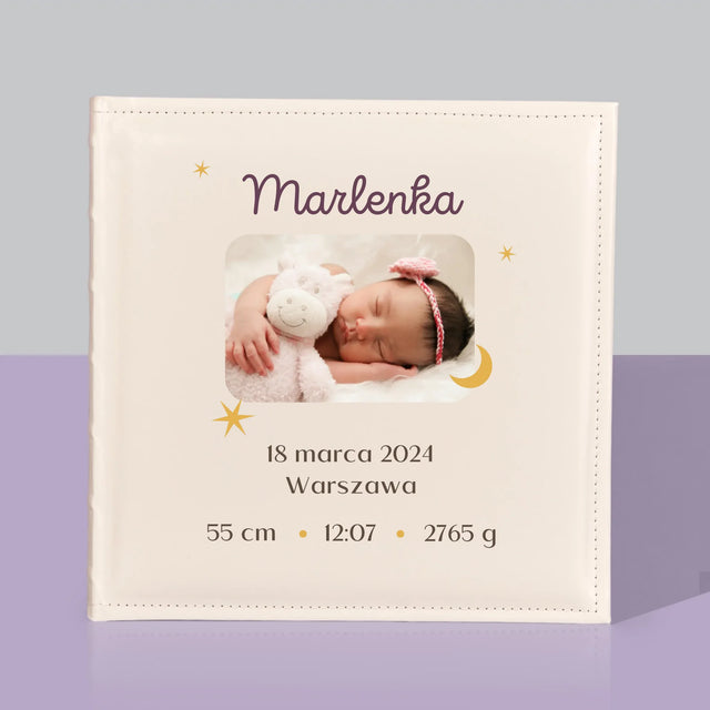 Metryczka Dziecka: Księżyc - Album Na Zdjęcia