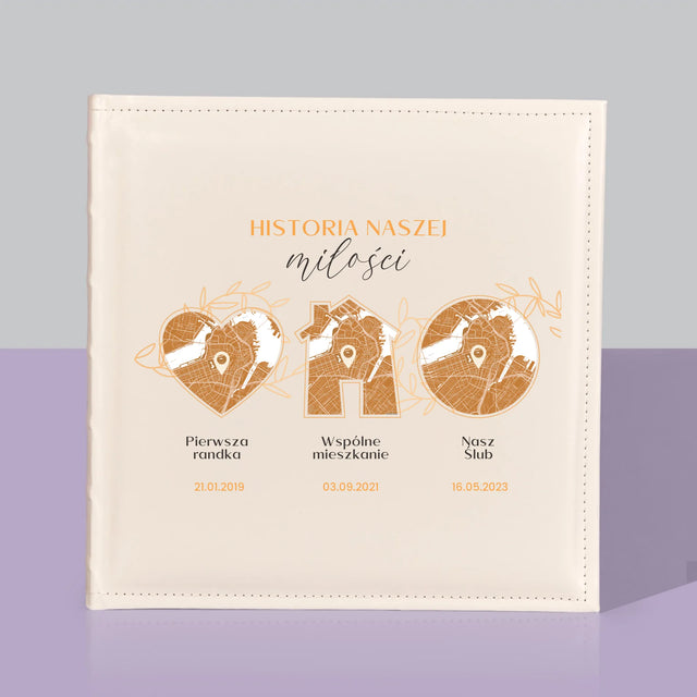 Mapa Miasta: Historia Naszej Miłości - Album Na Zdjęcia