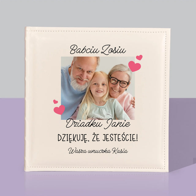 Zdjęcie i Podpis: Podziękowania Dla Dziadków - Album Na Zdjęcia