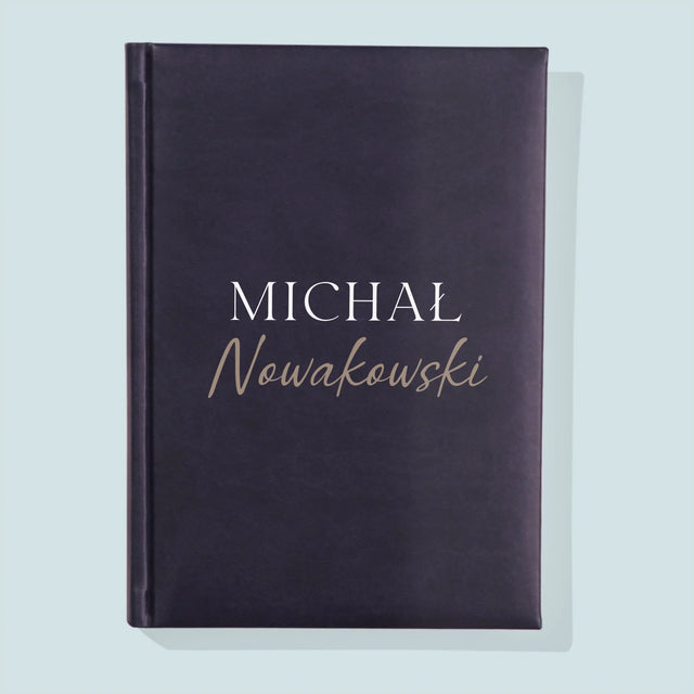 Monogram: Imię i Nazwisko - Notes Książkowy z Nadrukiem