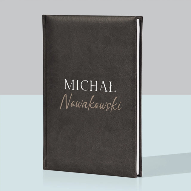 Monogram: Imię i Nazwisko - Notes Książkowy z Nadrukiem