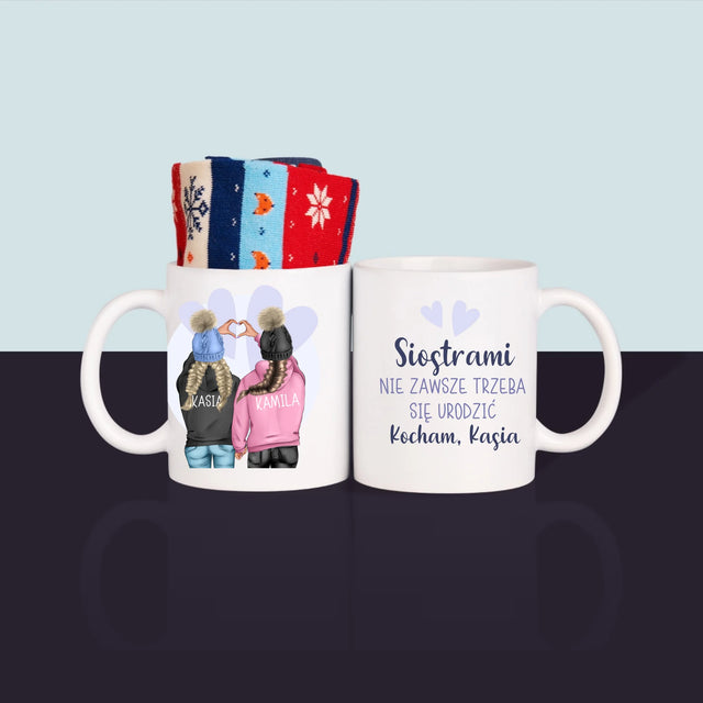 Kreator Postaci: Zimowe Przyjaciółki - Zimowe Skarpetki w Kubku