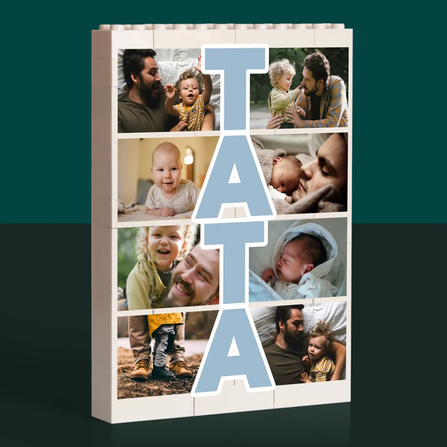 Fotokolaż: Napis Tata - Klocki LEGO z Nadrukiem