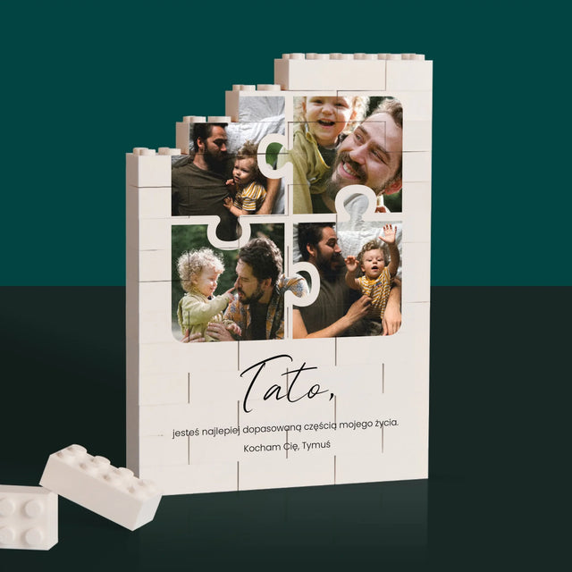 Fotokolaż: Puzzle Zdjęcia Dla Taty - Klocki LEGO z Nadrukiem