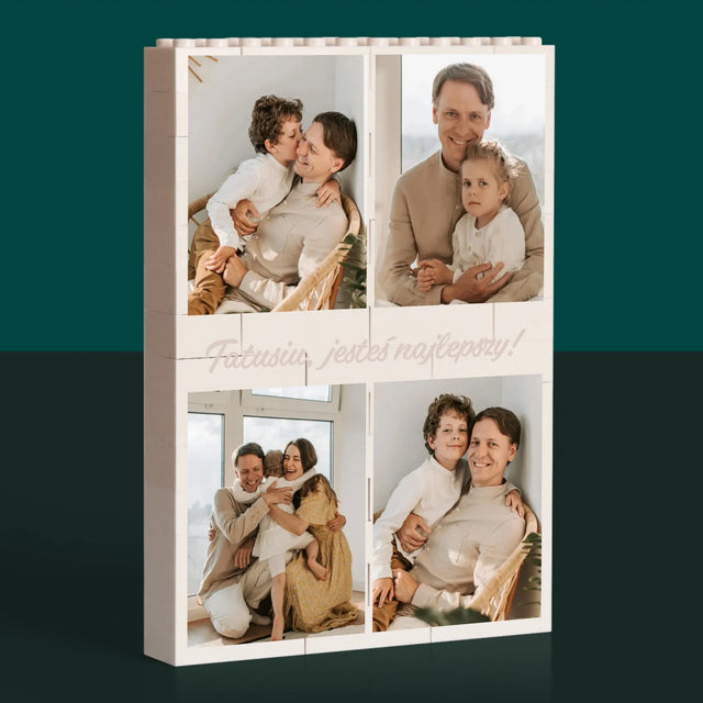 Fotokolaż: Zdjęcia Dla Taty - Klocki LEGO z Nadrukiem