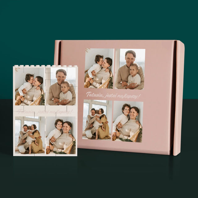 Fotokolaż: Zdjęcia Dla Taty - Klocki LEGO z Nadrukiem