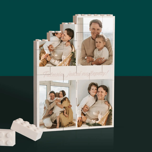 Fotokolaż: Zdjęcia Dla Taty - Klocki LEGO z Nadrukiem