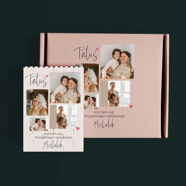 Fotokolaż: Tatusiu Kocham Cię - Klocki LEGO z Nadrukiem