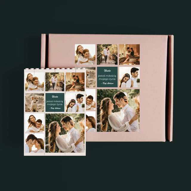 Fotokolaż: Kolaż Miłosny - Klocki LEGO z Nadrukiem