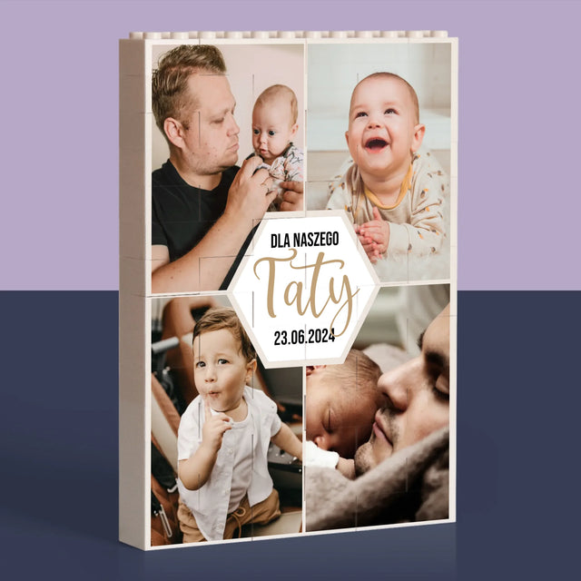 Fotokolaż: Dla Naszego Taty - Klocki LEGO z Nadrukiem