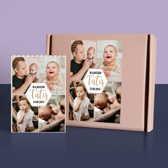 Fotokolaż: Dla Naszego Taty - Klocki LEGO z Nadrukiem