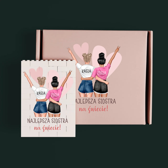 Kreator Postaci: Najlepsza Siostra Na Świecie - Klocki LEGO z Nadrukiem