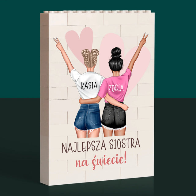 Kreator Postaci: Najlepsza Siostra Na Świecie - Klocki LEGO z Nadrukiem