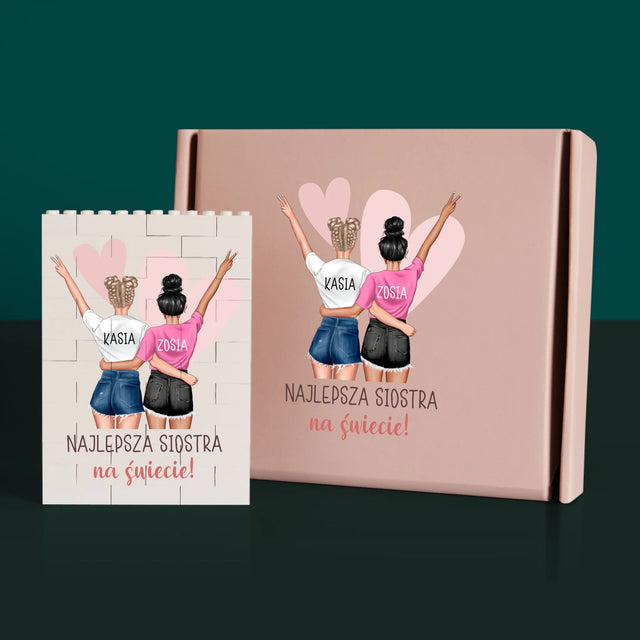 Kreator Postaci: Najlepsza Siostra Na Świecie - Klocki LEGO z Nadrukiem