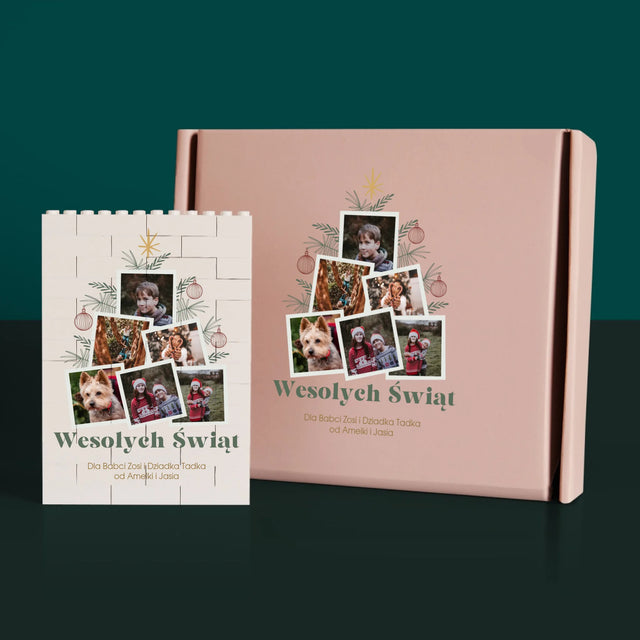 Fotokolaż: Choinka - Klocki LEGO z Nadrukiem