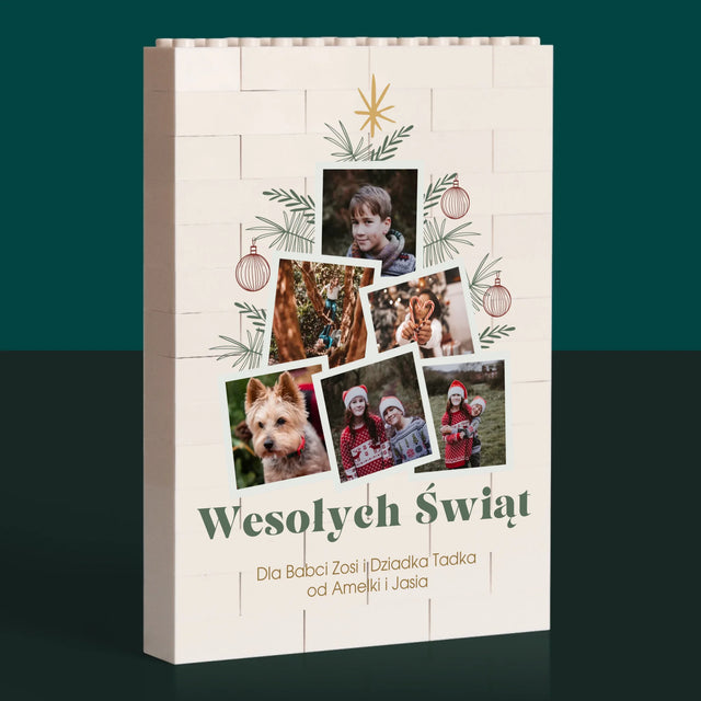 Fotokolaż: Choinka - Klocki LEGO z Nadrukiem