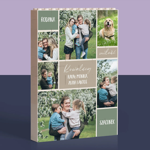 Fotokolaż: Rodzina - Klocki LEGO z Nadrukiem