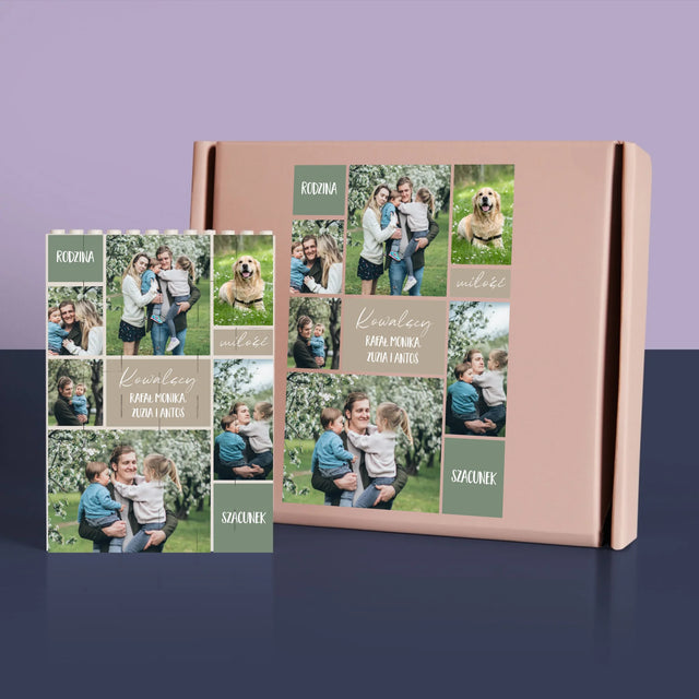 Fotokolaż: Rodzina - Klocki LEGO z Nadrukiem