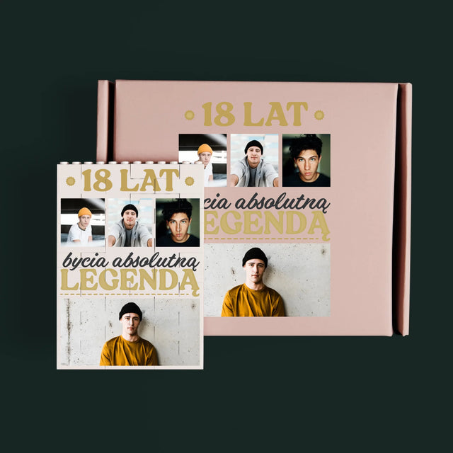 Fotokolaż: 18 Lat Bycia Legendą - Klocki LEGO z Nadrukiem