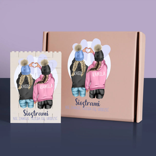 Kreator Postaci: Zimowe Przyjaciółki - Klocki LEGO z Nadrukiem