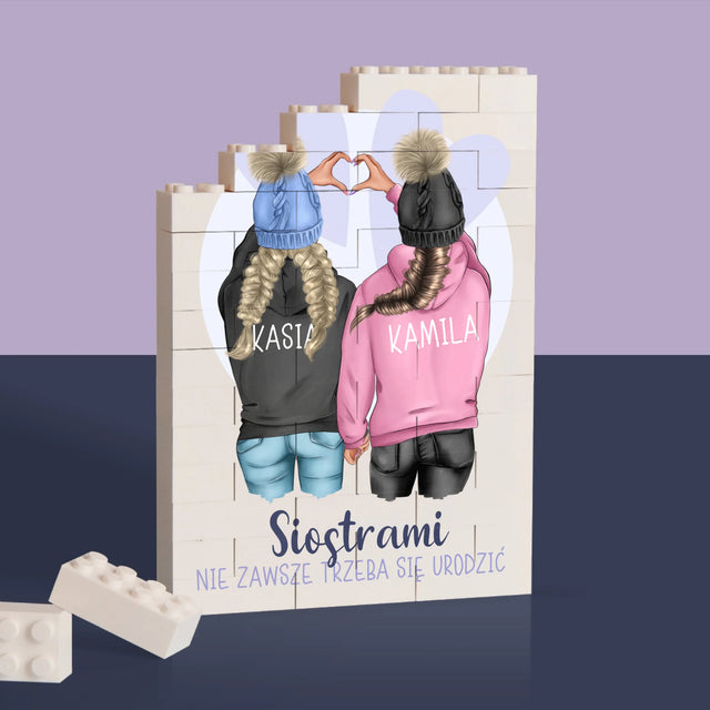 Kreator Postaci: Zimowe Przyjaciółki - Klocki LEGO z Nadrukiem