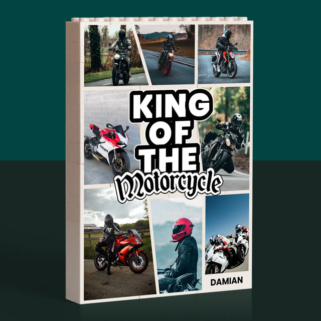 Fotokolaż: King Of The Motorcycle - Klocki LEGO z Nadrukiem