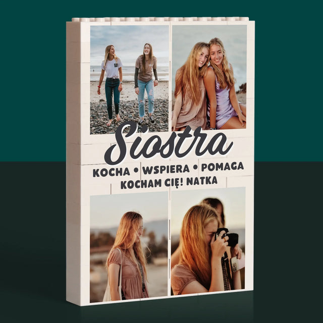 Fotokolaż: Kochana Siostra - Klocki LEGO z Nadrukiem