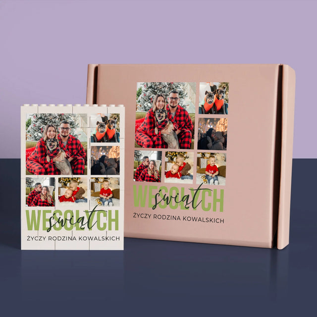 Fotokolaż: Wesołych Świąt - Klocki LEGO z Nadrukiem