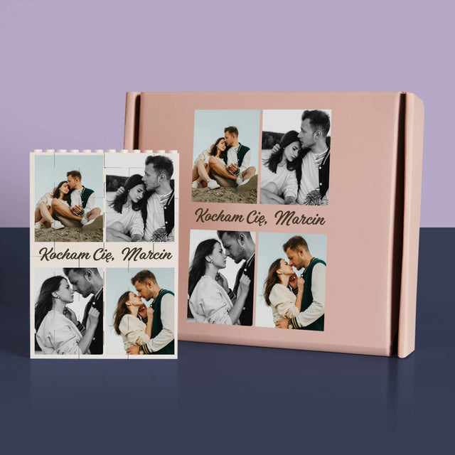 Fotokolaż: Zdjęcia Dla Dziewczyny - Klocki LEGO z Nadrukiem