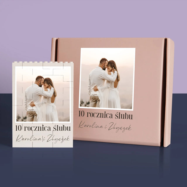 Zdjęcie i Podpis: Na Rocznicę - Klocki LEGO z Nadrukiem