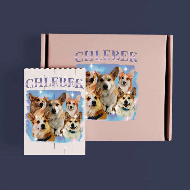 Twoja Postać: Bootleg z Twoim Psem - Klocki LEGO z Nadrukiem