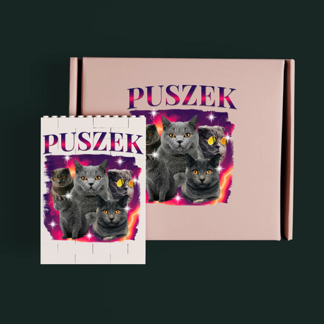 Twoja Postać: Bootleg z Twoim Kotem - Klocki LEGO z Nadrukiem