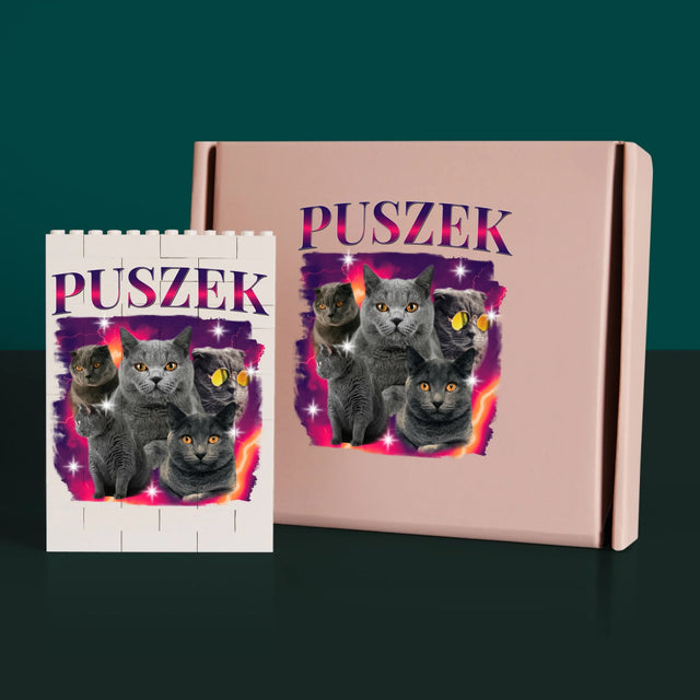 Twoja Postać: Bootleg z Twoim Kotem - Klocki LEGO z Nadrukiem