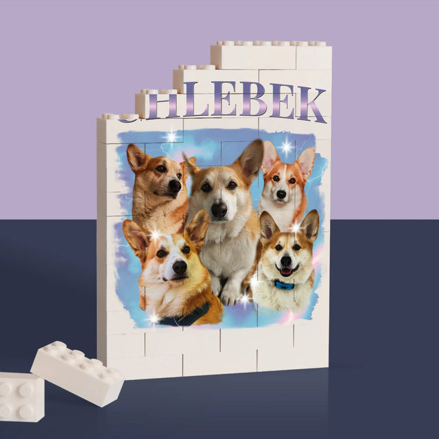 Twoja Postać: Bootleg z Twoim Psem - Klocki LEGO z Nadrukiem