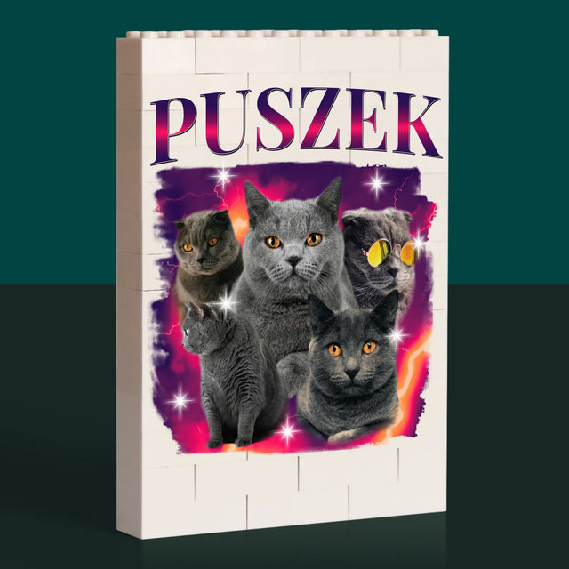 Twoja Postać: Bootleg z Twoim Kotem - Klocki LEGO z Nadrukiem