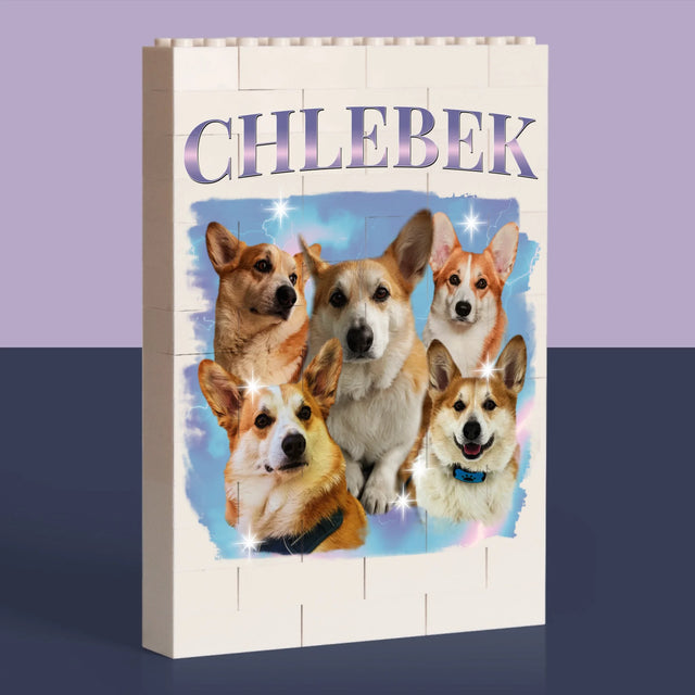 Twoja Postać: Bootleg z Twoim Psem - Klocki LEGO z Nadrukiem