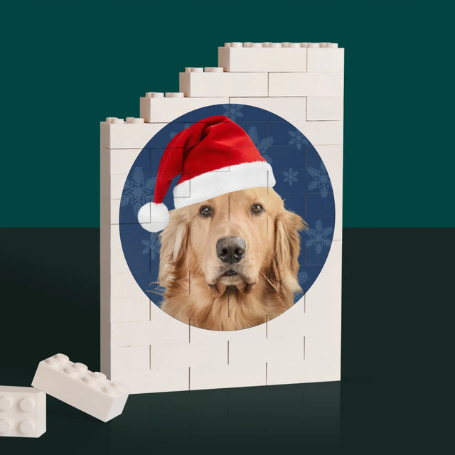 Zdjęcie i Podpis: Twój Pies Świąteczny - Klocki LEGO z Nadrukiem
