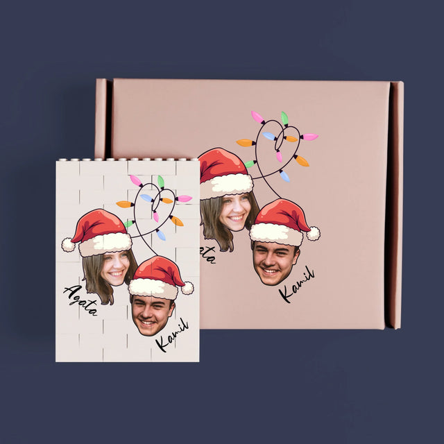 Twoja Postać: Świąteczne Głowy - Klocki LEGO z Nadrukiem