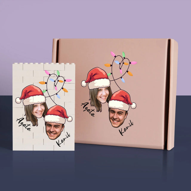 Twoja Postać: Świąteczne Głowy - Klocki LEGO z Nadrukiem