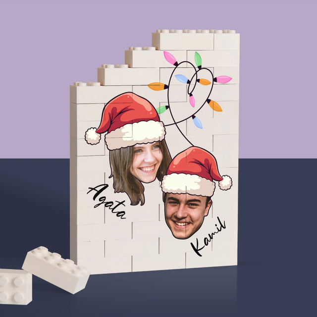 Twoja Postać: Świąteczne Głowy - Klocki LEGO z Nadrukiem